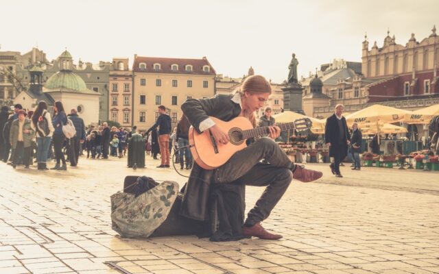 street artist na ulicy