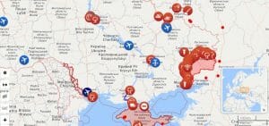 Ukraina zaatakowana przez Rosję. Mapka bombardowań i ataków rakietowych