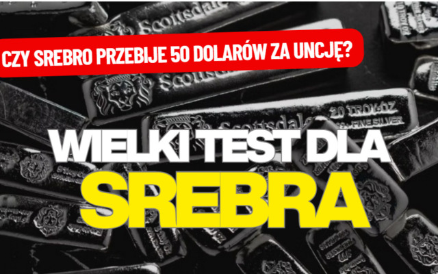 Notowania srebra wystrzeliły i są o krok od 50 dolarów za uncję. Ten poziom w przeszłości zatrzymywał „srebrną hossę”. Jak będzie tym razem?