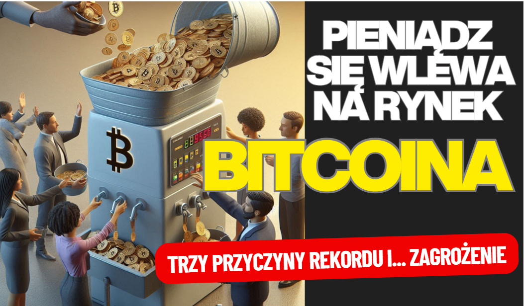Na rynek kryptowalut „wlewa się” nowy pieniądz. I pcha w górę cenę bitcoina, ale… czy to może być dla kryptowalut broń obosieczna?