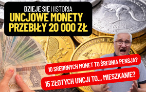 kilkanaście monet uncjowych ze złota to mieszkanie