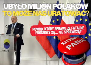 ubyło milion polaków