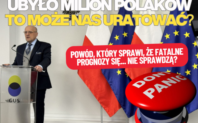 ubyło milion polaków
