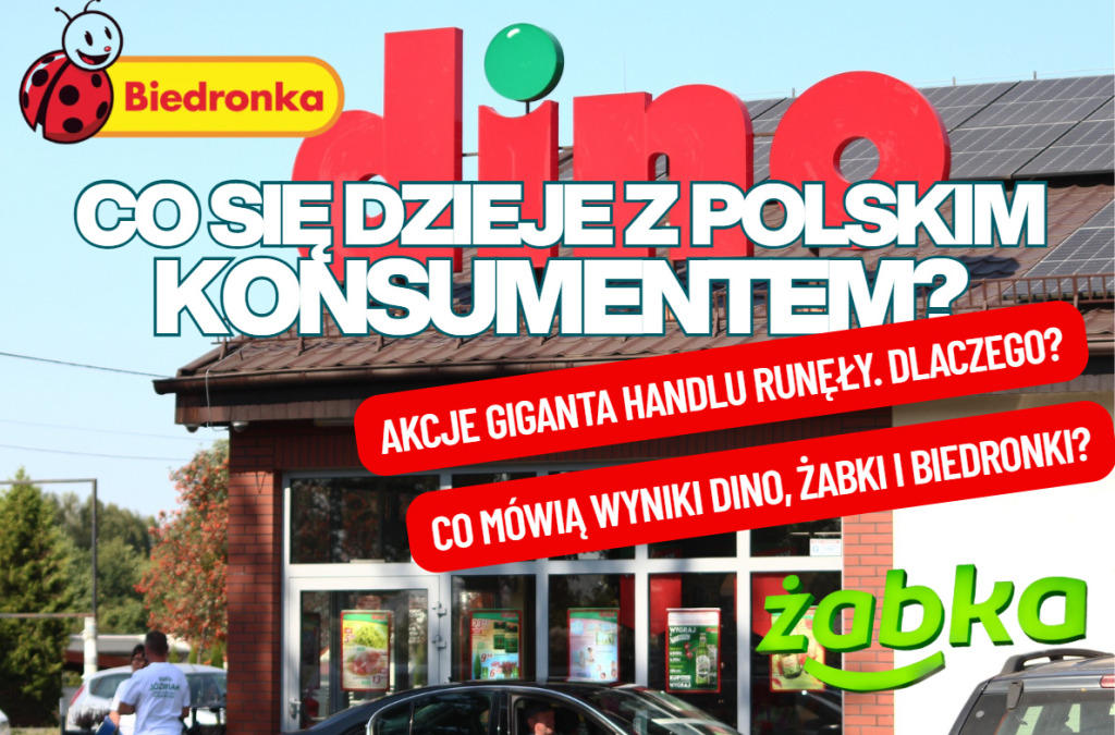 Notowania giganta polskiego handlu runęły! Coś jest nie tak z polskimi konsumentami? Co nam mówią wyniki finansowe Dino, Żabki i Jeronimo Martins?