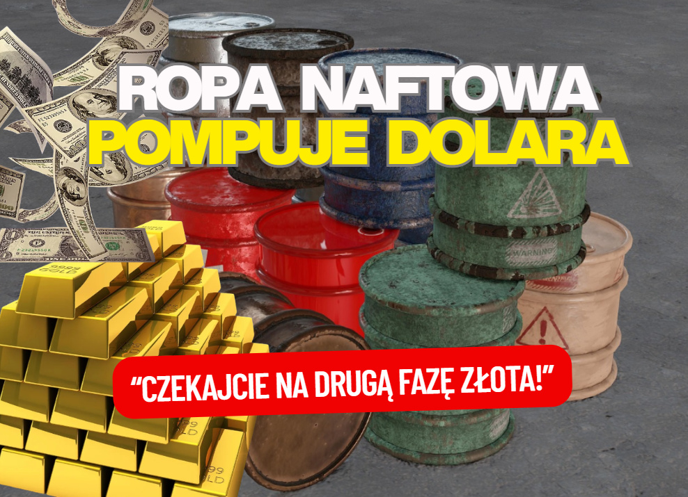 Droga ropa „pompuje” cenę dolara. Czy to zła wiadomość dla złota? Pozornie tak, ale… niektórzy uważają, że wkrótce nadejdzie „druga faza”