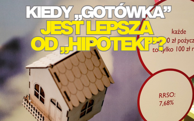 Kredyty gotówkowe mocno potaniały. Kiedy „gotówka” może być lepszą opcją na dofinansowanie zakupu mieszkania niż kredyt hipoteczny?