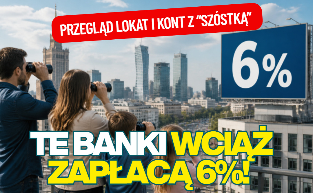 Banki obniżają oprocentowanie lokat, ale… nie wszystkich. Oto przegląd tych, które wciąż „płacą” 6% w skali roku. Niemały wybór!