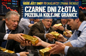 czarne dni złota. w tydzień potaniało o 8%
