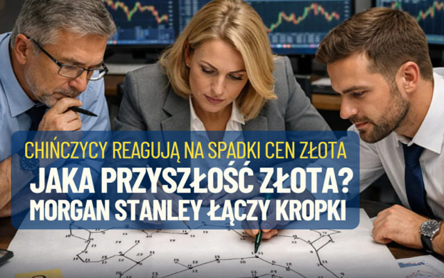Banki inwestycyjne tną prognozy cen złota, a Chińczycy natychmiast reagują. Analitycy Morgan Stanley łączą kropki i pokazują kiedy złoto podrożeje