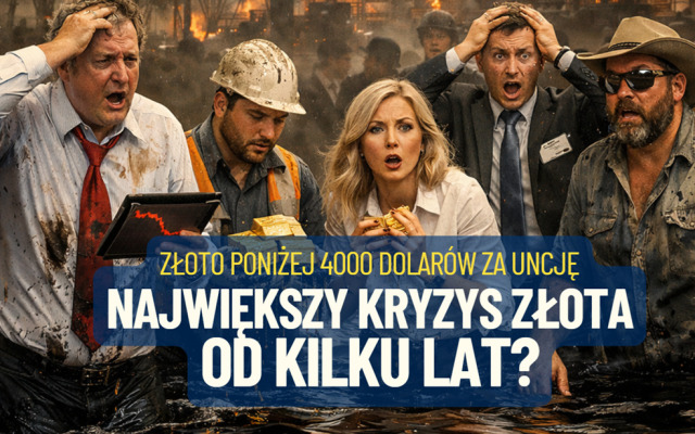 „Jastrzębi reset” i największy kryzys złota od kilku lat. Cena kruszcu spada poniżej 4000 dolarów za uncję. Jak długo to potrwa? Analitycy prognozują