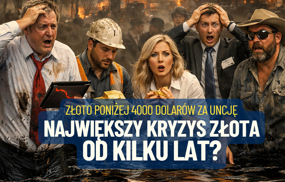 „Jastrzębi reset” i największy kryzys złota od kilku lat. Cena kruszcu spada poniżej 4000 dolarów za uncję. Jak długo to potrwa? Analitycy prognozują