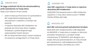 Alerty BIK za darmo przez trzy miesiące. Tak wyglądają