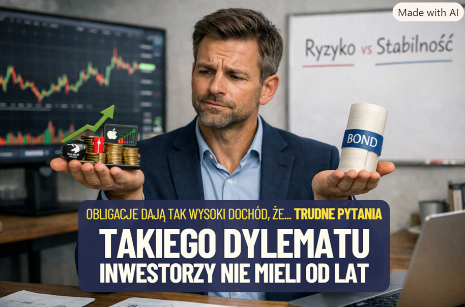 Takiego dylematu nie mieliśmy od lat. Obligacje podnoszą poprzeczkę akcjom. Czy zbliża się czas bolesnych decyzji inwestycyjnych?