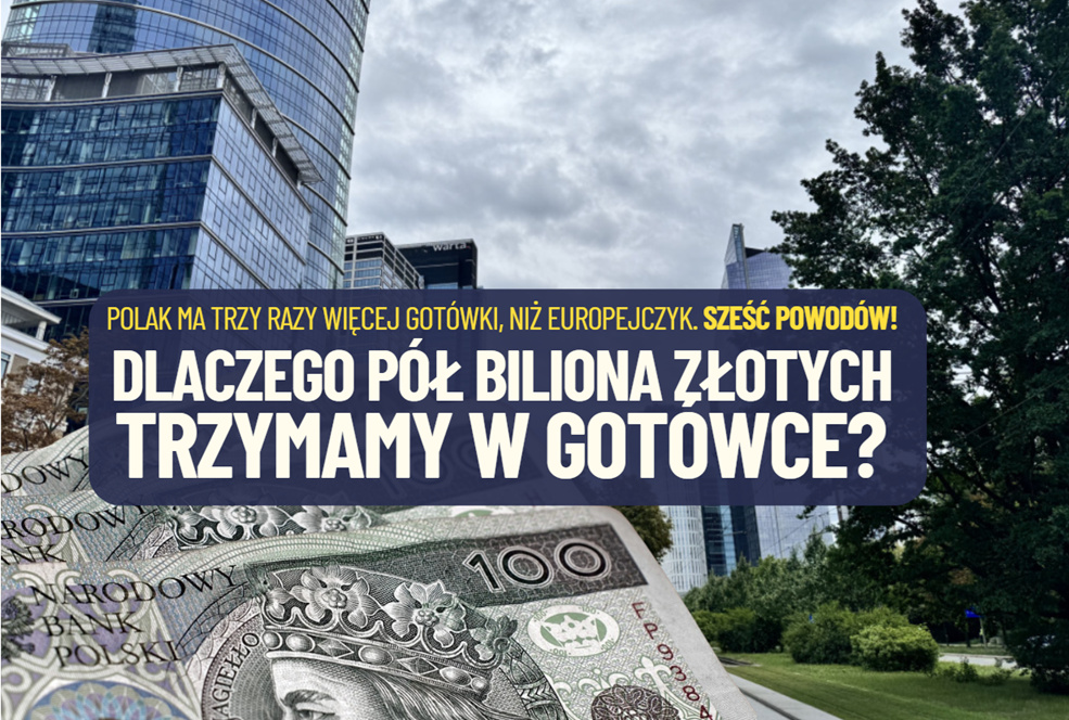 Prawie pół biliona złotych trzymamy w gotówce. W bankach raptem trzy razy więcej. Jesteśmy wyjątkiem w Europie. Czego się obawiamy? Sześciu rzeczy!
