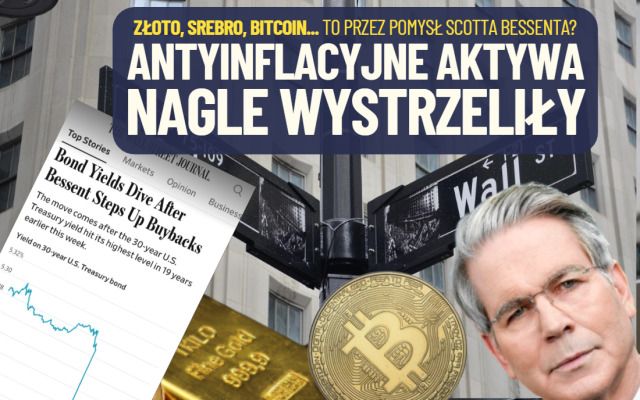 Nagły wystrzał cen złota, srebra i bitcoina. Antyinflacyjne aktywa niespodziewanie w centrum uwagi. Wystarczył jeden wpis Scotta Bessenta
