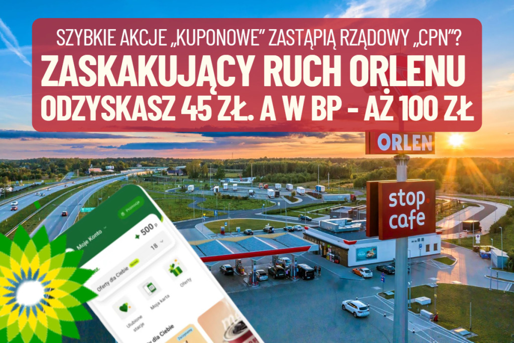 Nieoczekiwany ruch Orlenu. Przez miesiąc możesz zaoszczędzić 45 zł na tankowaniu. A na BP nawet 100 zł. Wyręczą rząd, gdy ceny paliw przebiją szczyty?