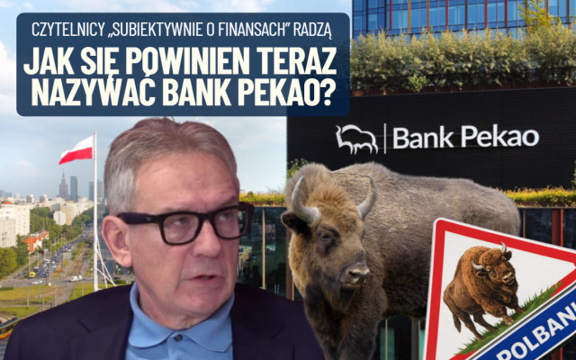 Jak powinien nazywać się bank z żubrem w logo? Zapytałem Was o to, czy Bank Pekao powinien zmienić nazwę. I na jaką? Zabawne!