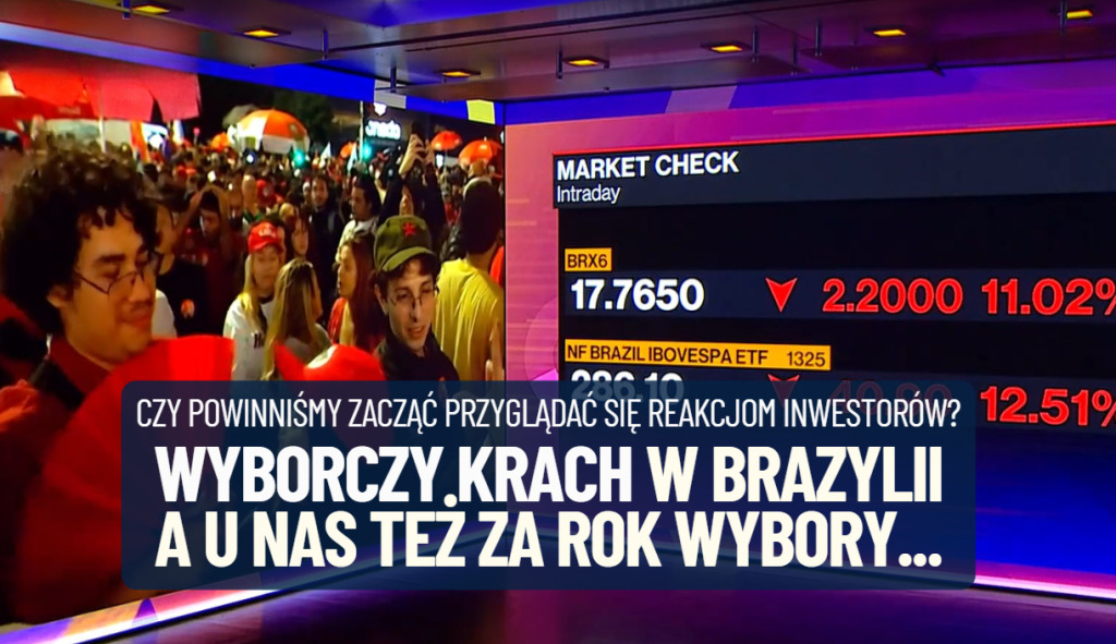 Wyborczy krach w Brazylii: niektóre spółki straciły 40-50%! Czego to nas uczy na rok przed wyborami w Polsce? Tak inwestorzy reagują na…
